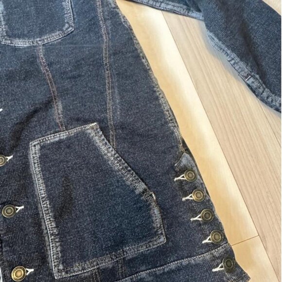 Free People Sherpa Vintage Denim Gray size M - Picture 6 of 8